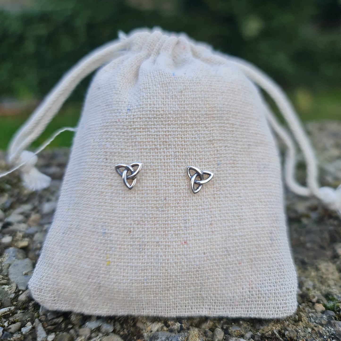 Sterling Silver Trinity Knot Earrings