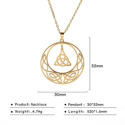 Gold Celtic Trinity Knot with Celtic Spirals