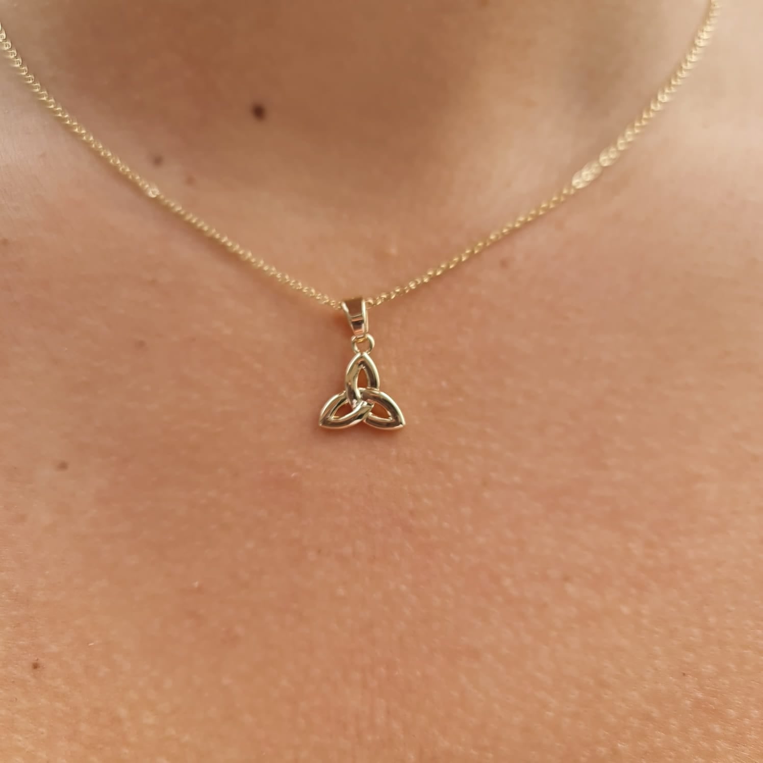 Gold Trinity Knot Necklace