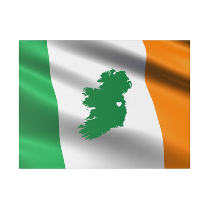 canvas Ireland map flag