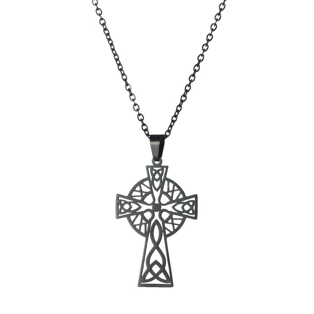 Black Celtic Cross Necklace