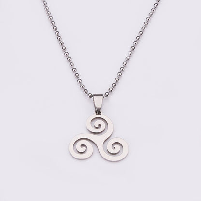 Silver Celtic Triskele Necklace