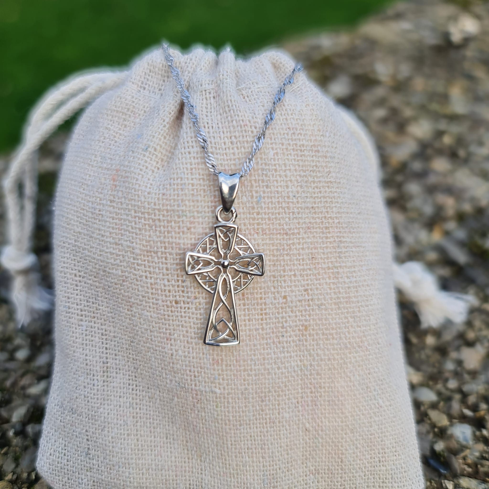 Sterling Silver Celtic Cross Necklace | Made in the USA - Clothed with Truth
